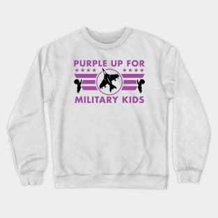 Purple up for Military Kids and Month Of The Military Child Crewneck Sweatshirt